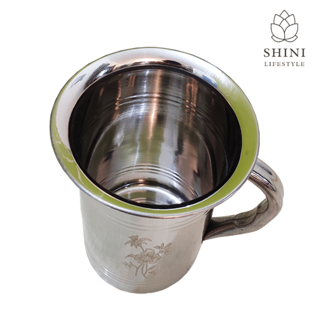 SHINI LIFESTYLE STAINLESS STEEL JUG WIT FLORAL PRINT, 2 PCWATER JUG