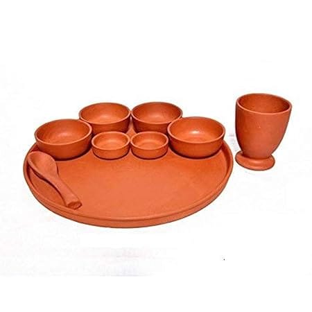 Terracotta Earthen Traditional Dinner Thali Set