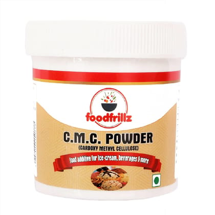 foodfrillz CMC Powder 40 g | Carboxymethyl Cellulose Powder for Soft | Smooth Creamy Ice Cream (Kulfi) | Cake Fondant | Instant Ice Creams
