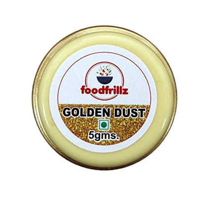 foodfrillz Lustre Dust for Cake decoration fondant cakes - Golden, 5 gm