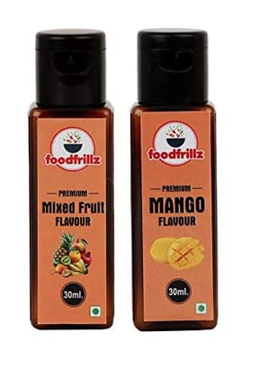 foodfrillz Mixed Fruit and Mango Flavour Essence Combo Pack of 2, 60 ml