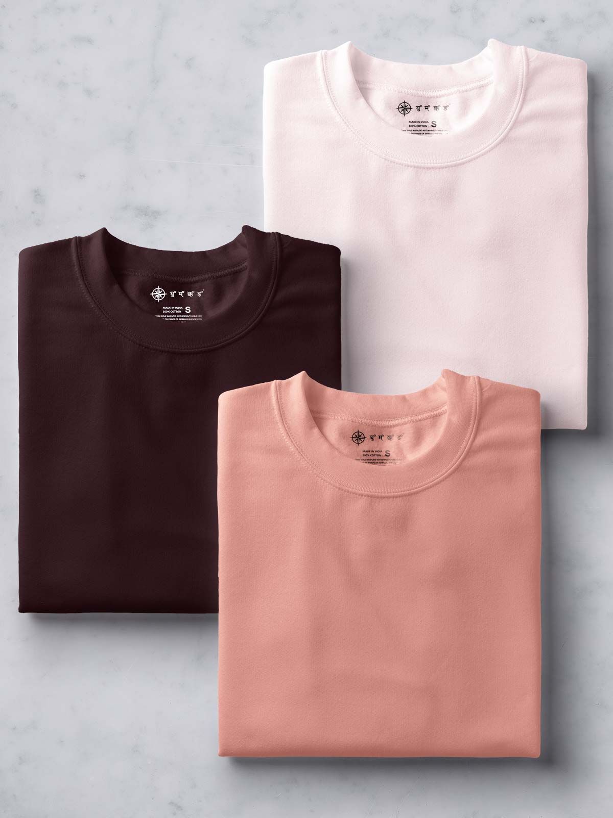 Cotton Round Neck Tshirt For Women(Pack of 3)