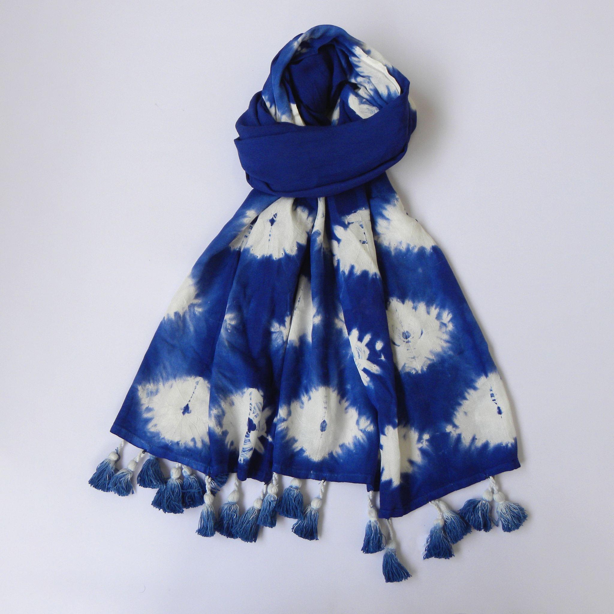 Shibori Flower Stole