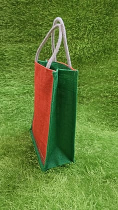 JFL Jute Orange & Green Tiffin Bag