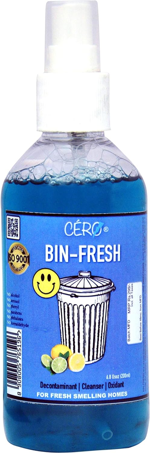 CERO ® Bin Fresh Lemon Perfumed dust Bin Decontaminant/Cleanser (200ml)