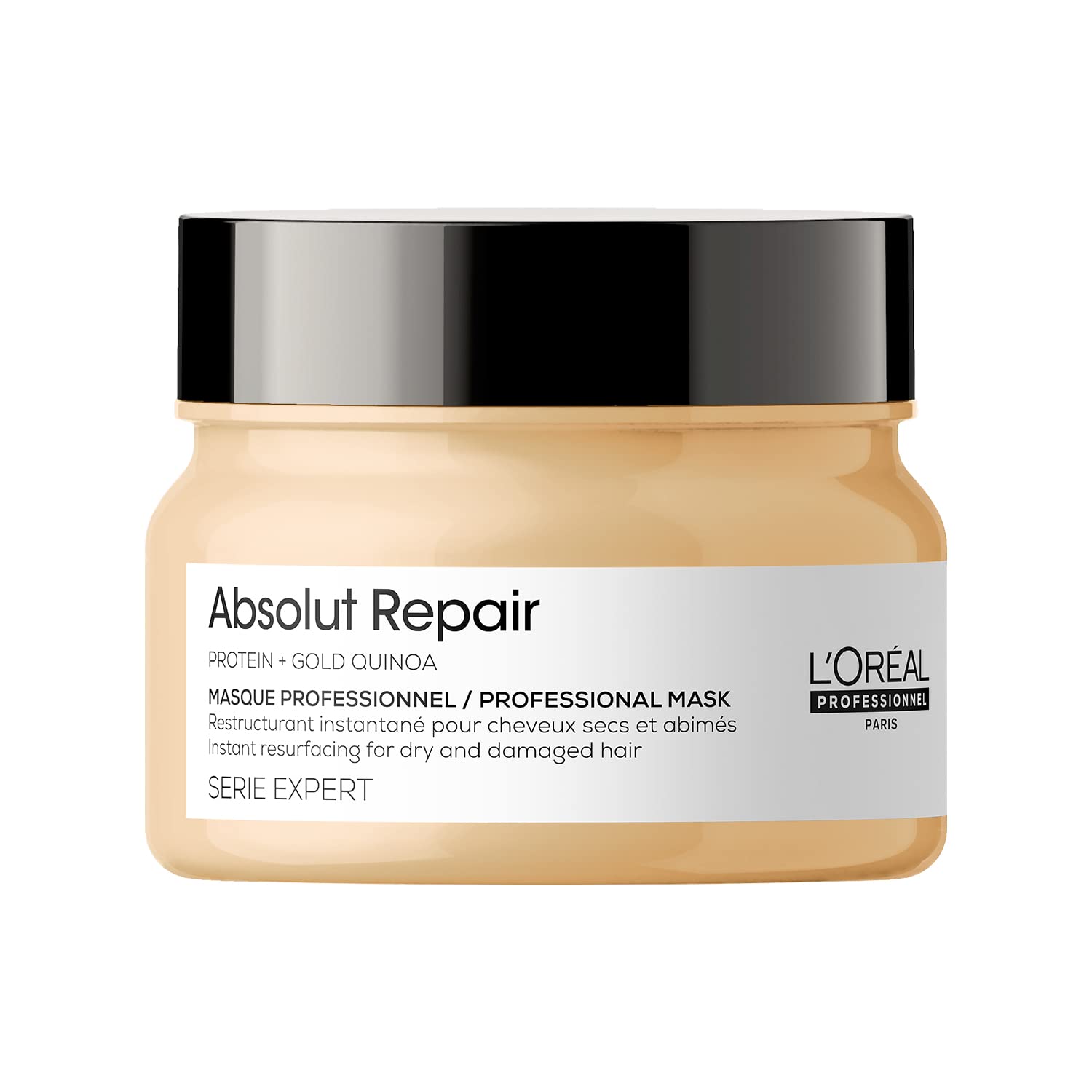 Loreal Professionnel Serie Expert Absolut Repair Mask | Hair Mask Provides Deep Conditioning & Strength | With Gold Quinoa & Wheat Protein (250gms)