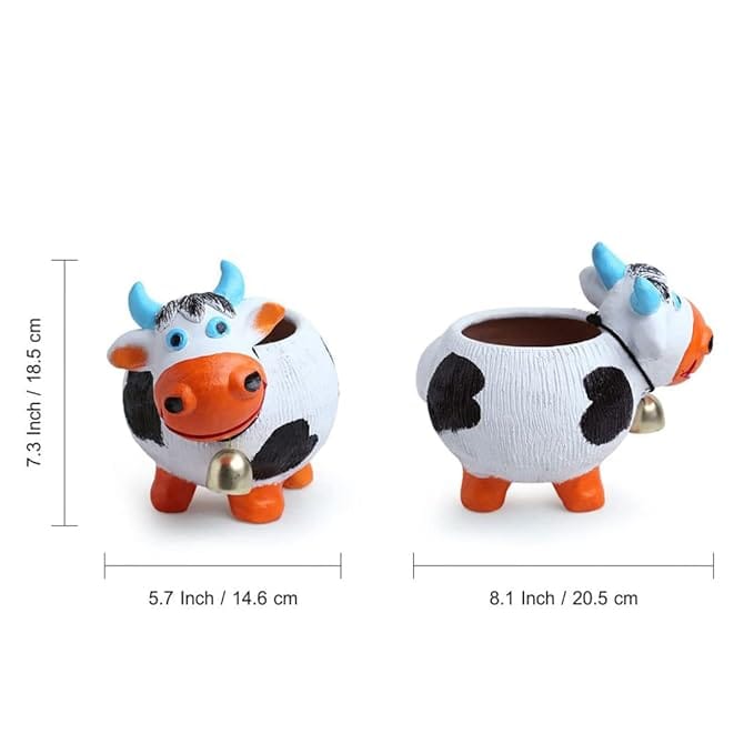 Newly Design Cow Shape Handprinted Pot