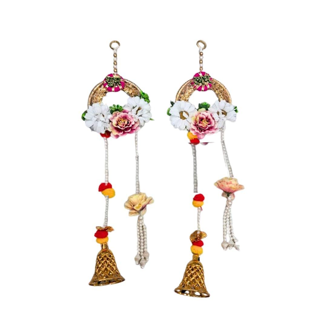 Krati Studios - Fancy Decorated Hangings Pair Latkan for Wall Garlands/Torans/Wall Hangings/Latkans for Decoration