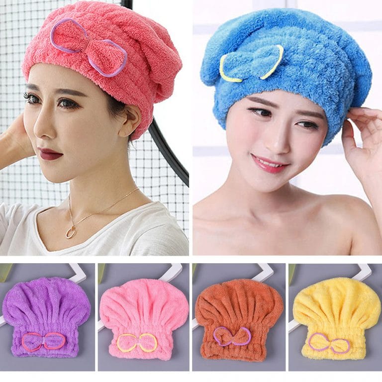 Bow Hair Towel (Random Color)