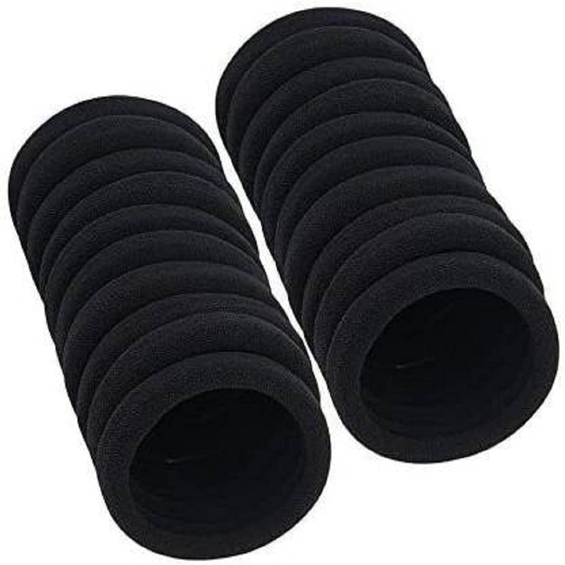 Thick Elastic Hair Black Rubber Band  (Black)