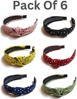 GIRLS PRINTED KNOT HAIRBAND COMBO OF 6 PCS BEST QUALITY Head Band  (Multicolor)