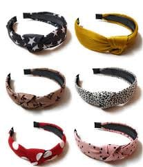 12 pcs Bow Knot Headband Floral Twist Turban Headband Cross Knot Wide Headbands Hair Accessories for Women