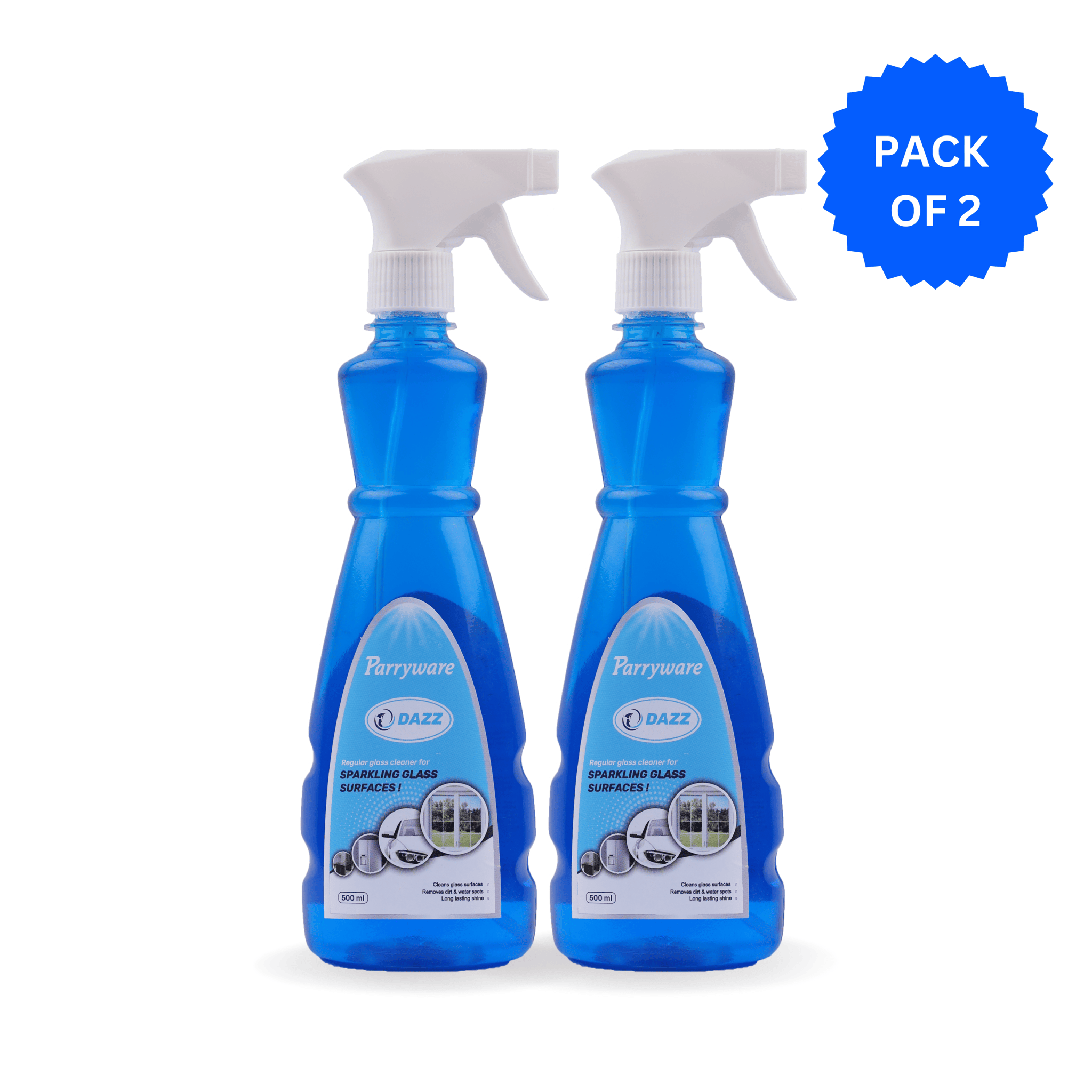 Parryware Dazz Regular Glass Cleaner 500 ml (Pack of 2)