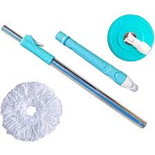 pin Mop Extendable Handle/Stick Rod with Microfiber Refill