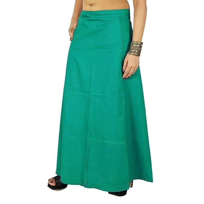 Light Rama Green Pure Cotton Petticoat