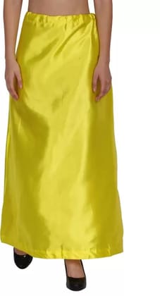 Yellow Mehndi Green Satin Blend Petticoat