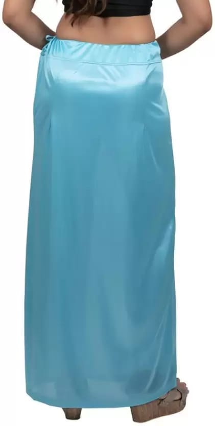 Sky blue Satin Blend Petticoat