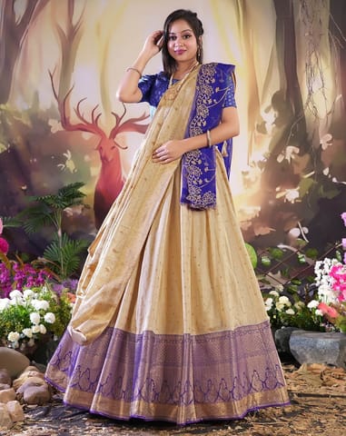 Semi stitched Embrodriey Wedding Designer Lehenga Choli, Peach at Rs  6603.45 in Surat