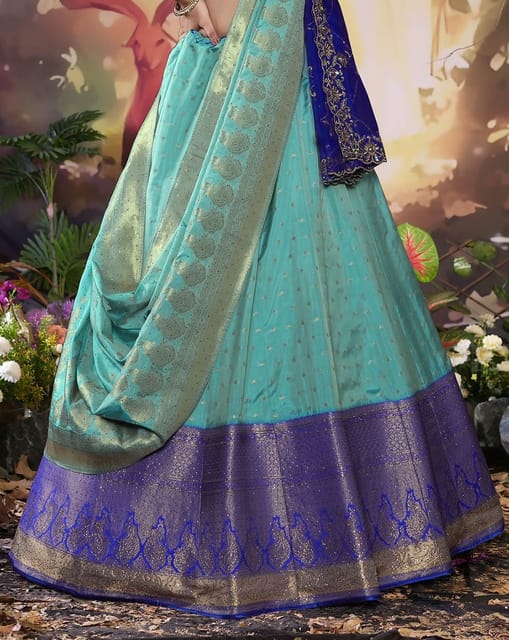 Firozi Latest Net Designer Lehenga Choli For Women – Gajiwala