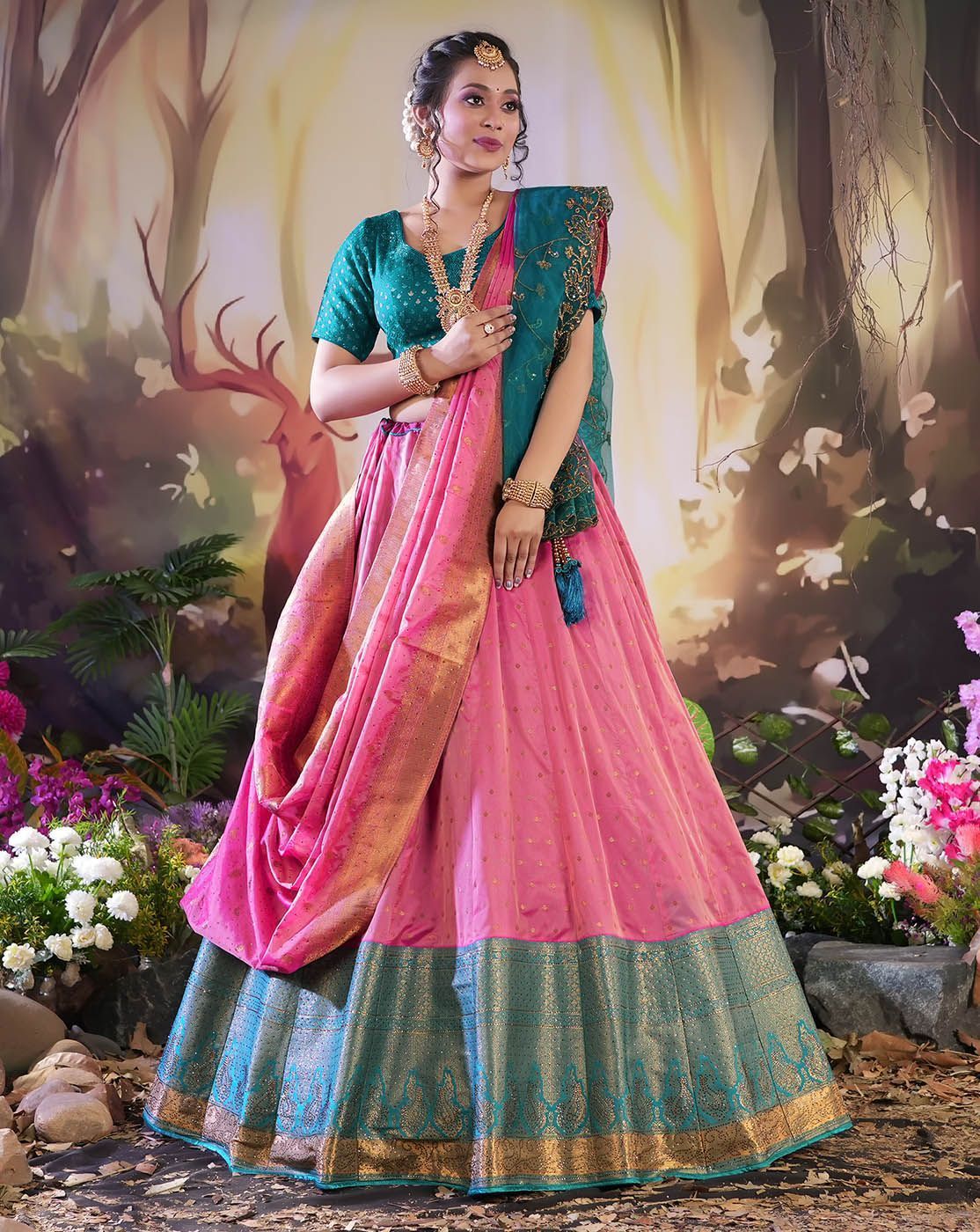 Beautiful Designer Traditional Banarasi Lehenga choli.