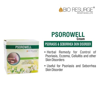 Bio Resurge Psorowell Herbal Remedy for Control of Psoriasis Eczema, Cellulitis and other Skin Disorders