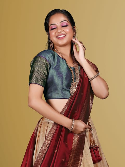 Trendy Banarasi Half Saree lehengas at very Affordable price | sowcarpet  dress collection - YouTube