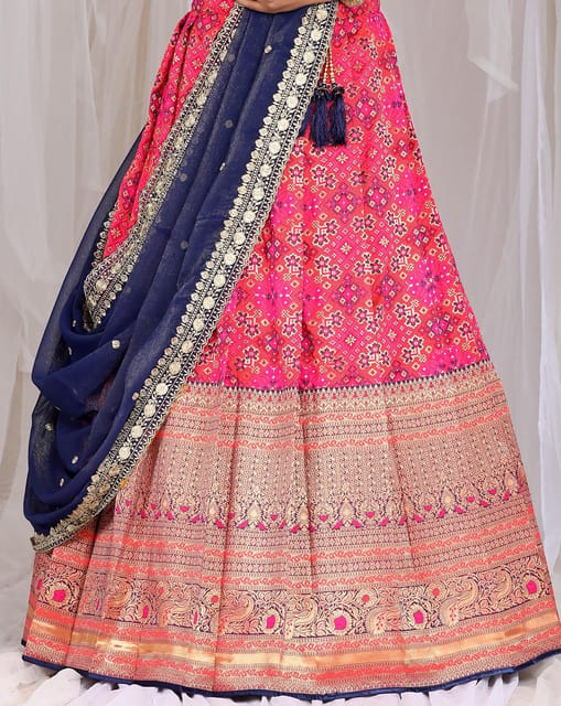 Girls Blue & Pink Printed Ready To Wear Lehenga & Blouse With Dupatta at Rs  1769.00 | प्रिंटेड लहंगा, प्रिंटेड लेहेंगा - NOZ2TOZ, New Delhi | ID:  2852768177755