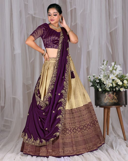 Chiku Pink colour Colour Embroidered Attractive Party Wear Silk Lehenga  choli at Rs 2099 | डिज़ाइनर लहंगा चोली in Surat | ID: 27440216173