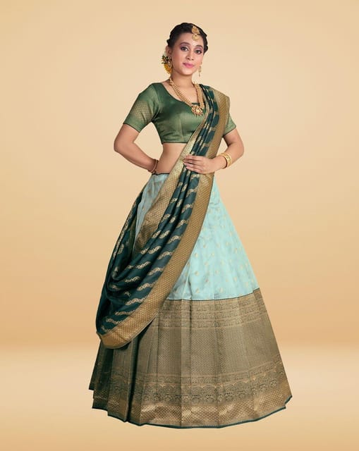 Banarasi Silk Lehenga, Technics : Attractive Pattern, Embroidered,  Handloom, Feature : Breathable at Rs 2,350 / Piece in Surat
