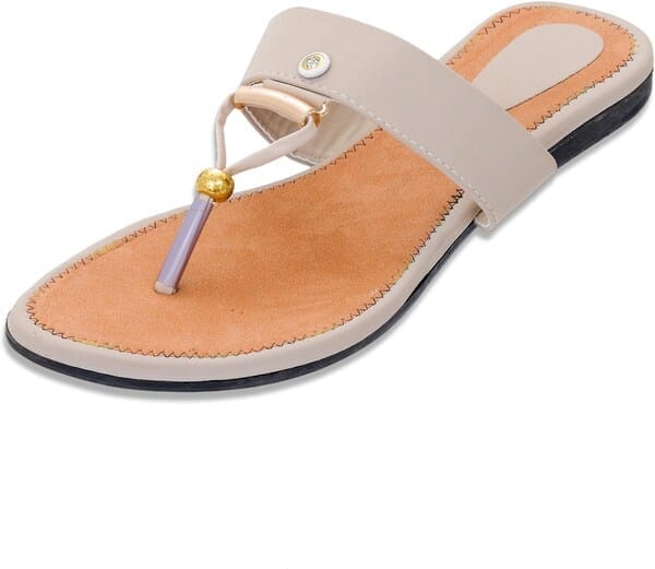 Women Beige Flats Sandal