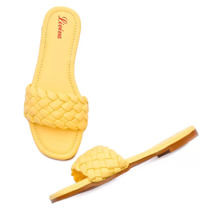 Women Yellow Flats Sandal