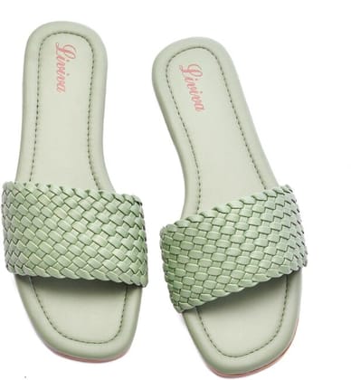 Liviva Women Green Flat Sandal