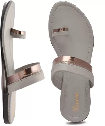 Women Grey Flats Sandal