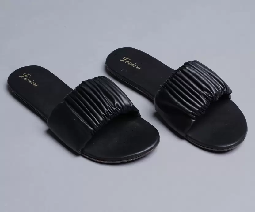 Women Black Flats Sandal