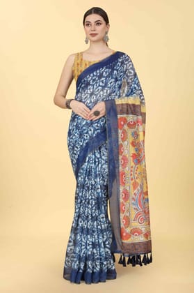 Women's Kalamkari Digital Printed Saree