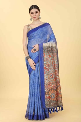 Women's Kalamkari Digital Printed Saree