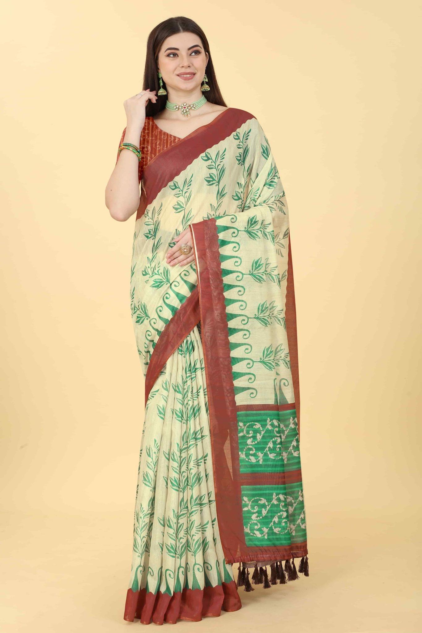 Women's Floral Digital Printed Saree