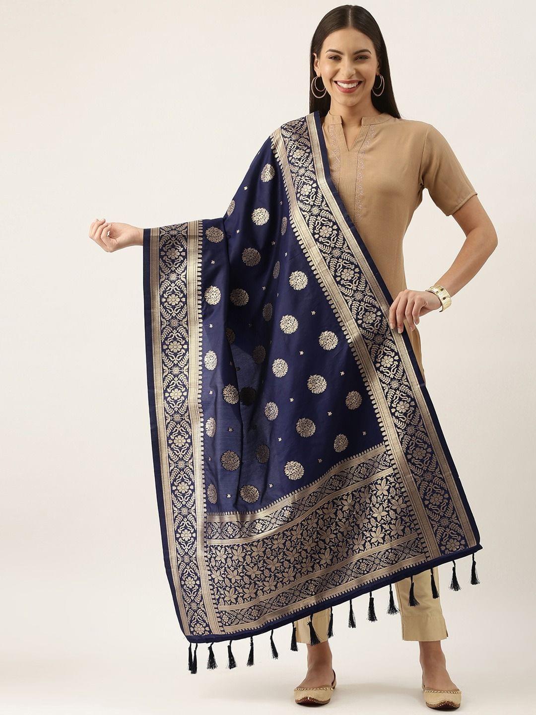 Women's Fancy Woven Banarasi Silk Dupatta