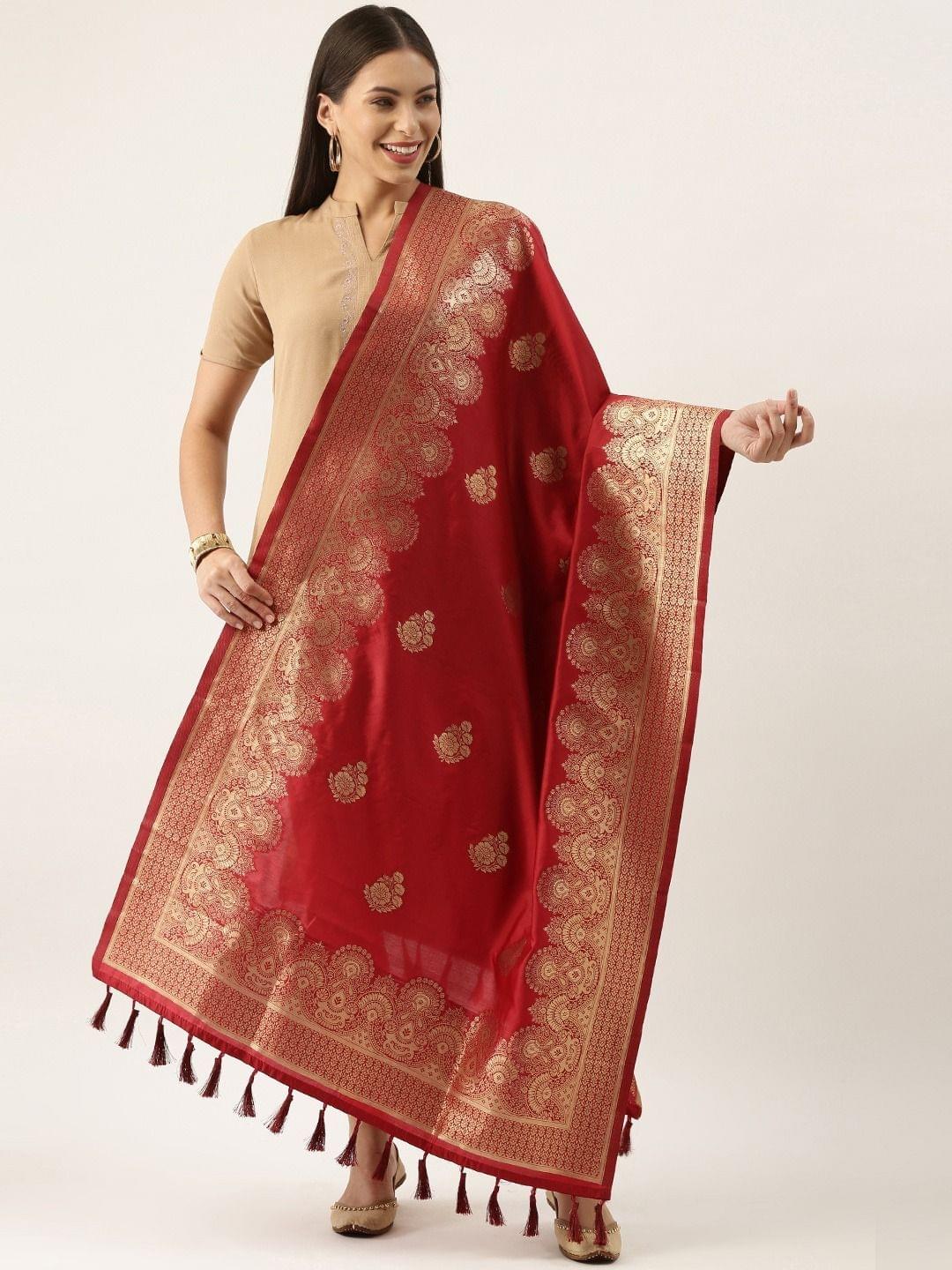 Women's Fancy Woven Banarasi Silk Dupatta