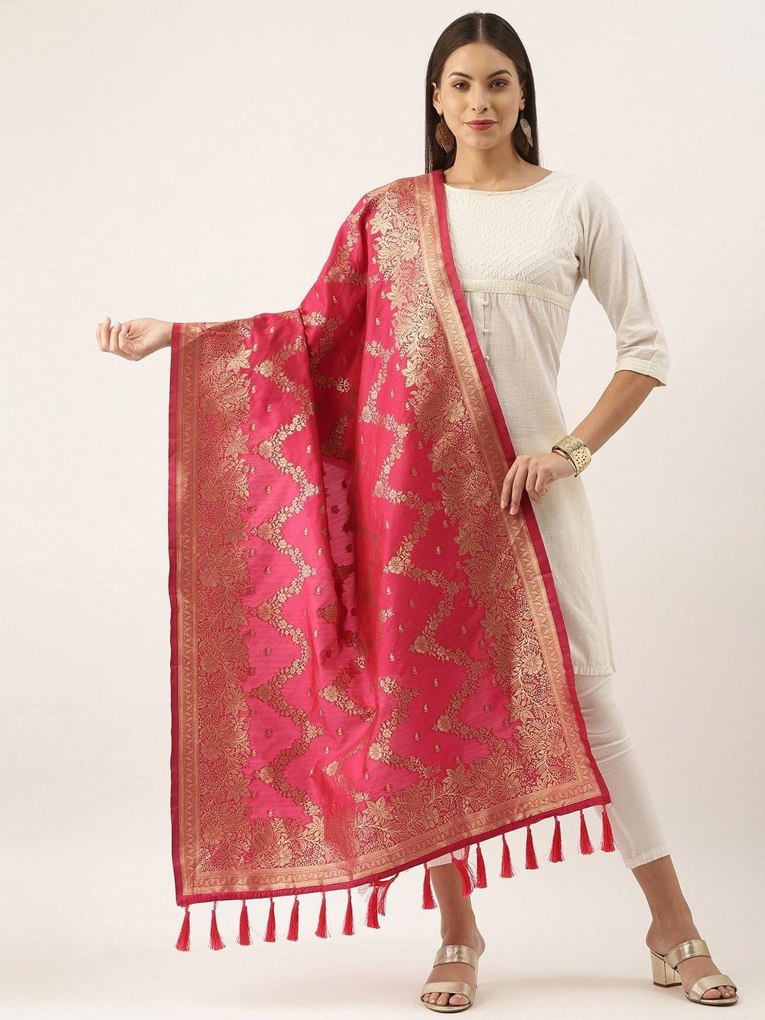 Women's Fancy Woven Banarasi Silk Dupatta