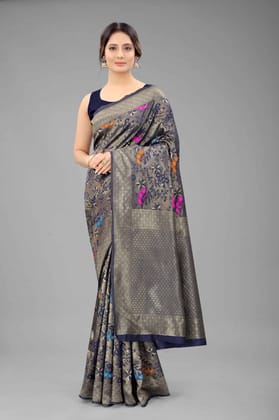 Women's Banarasi Art Silk Saree With Unstiched Blouse Piece