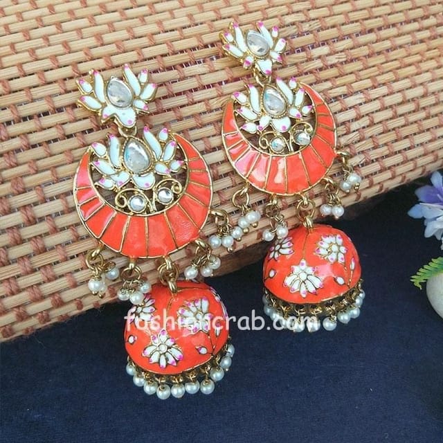 Buy Orange Tassel Gold Plated Tassel Earrings Silk Thread Dangle Earrings  Online in India - Etsy