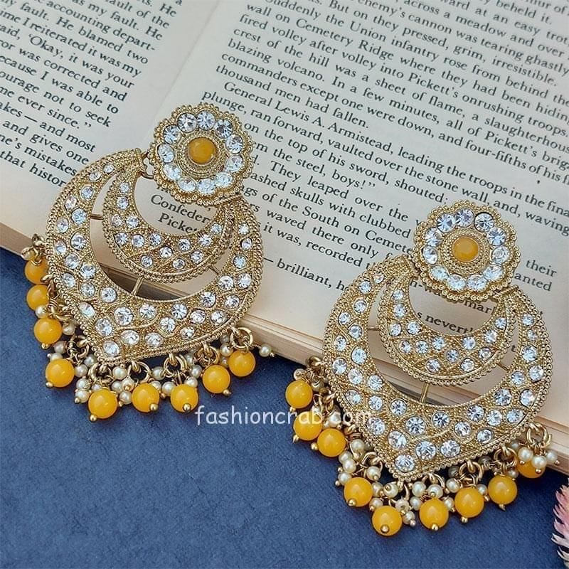 Authentic Pearl Chandbalis | Earrings for Women | Gold Plated Silver |