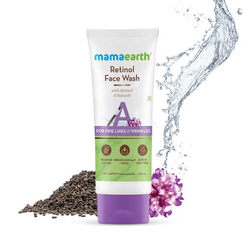 Mamaearth Retinol Face Wash With Retinol & Bakuchi For Fine Lines And Wrinkles (100ml)