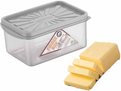 Rhyno Butter Storage Dish Keeper with Sealed Plastic Lid Cheese & Butter Keeper Container Case for Kitchen and Refrigerator(G,Pack of 1)