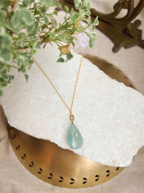 Jaipur Gemstone Gold Plated Products Aquamarine Stone Pendant for Women Gold-plated  Aquamarine Copper Pendant Price in India - Buy Jaipur Gemstone Gold Plated  Products Aquamarine Stone Pendant for Women Gold-plated Aquamarine Copper
