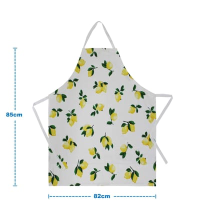 AIRWILL Cotton Printed Design Yellow Color Apron (Pack of 1pc)