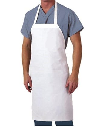 AIRWILL, 100% Cotton Solid Color Aprons, Sized 65cm in Width & 80cm in Length with 1 Center Pocket, Adjustable Buckle on Top and 2 Long Ties on Both 2 Sides. Pack of 1 piece