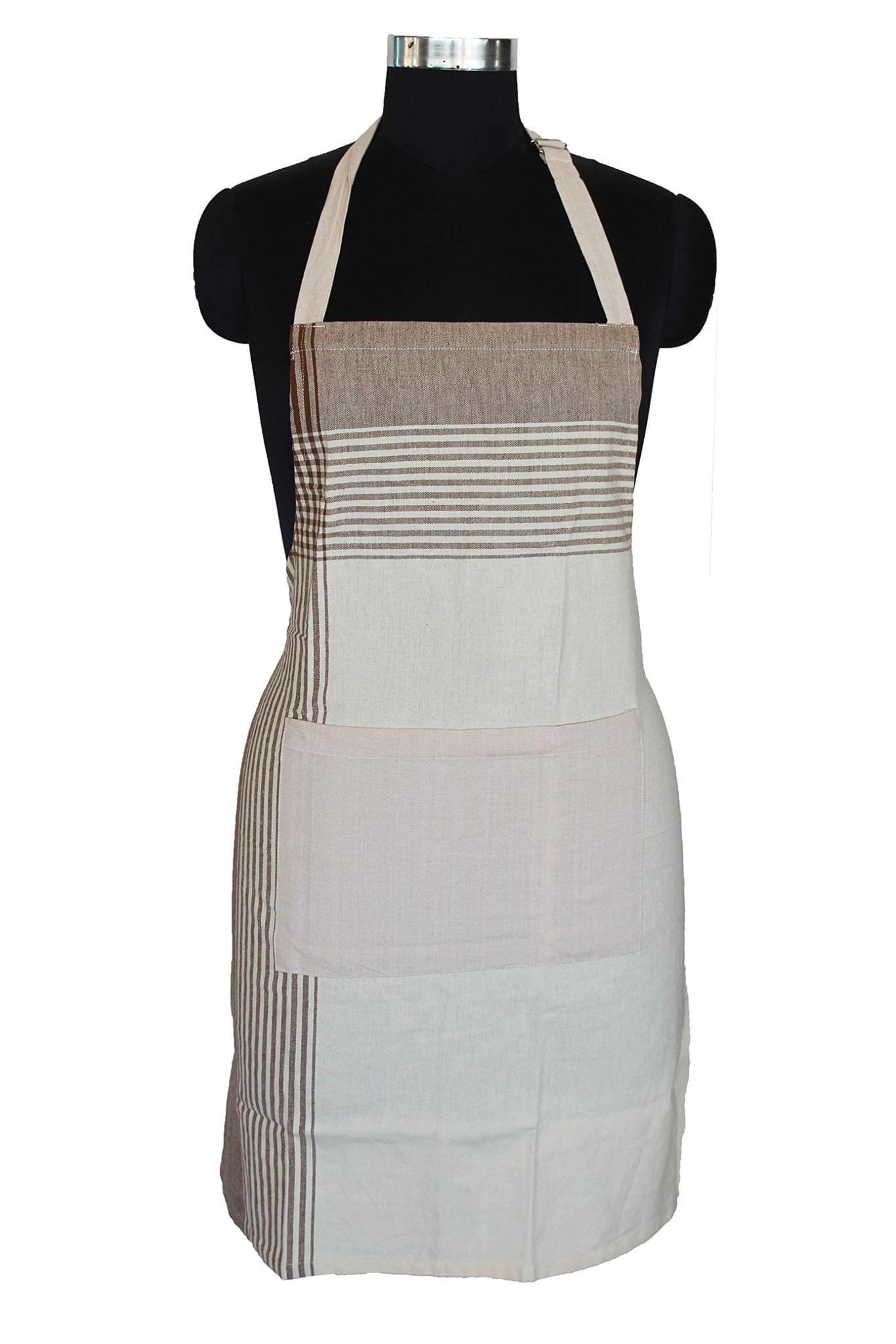 AIRWILL, 100% Cotton Designer Self Designed Bib Apron, Sized 65cm in Width and 80cm in Length with 2 Long Straps on Both Sides and Adjustable Buckle on Top. Pack of 1 pc