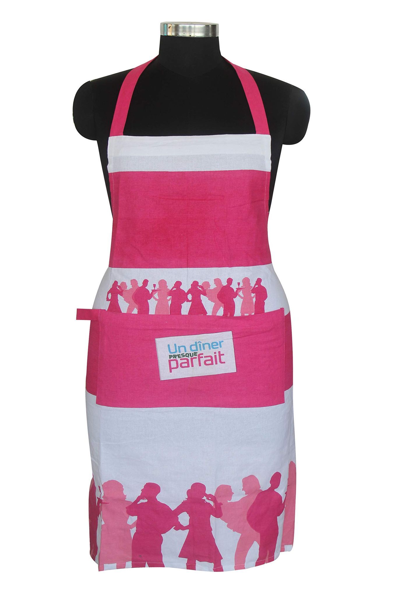 AIRWILL, 100% Cotton Designer Self Designed Bib Apron, Sized 65cm in Width and 80cm in Length with 2 Long Straps on Both Sides and Adjustable Buckle on Top. Pack of 1 pc